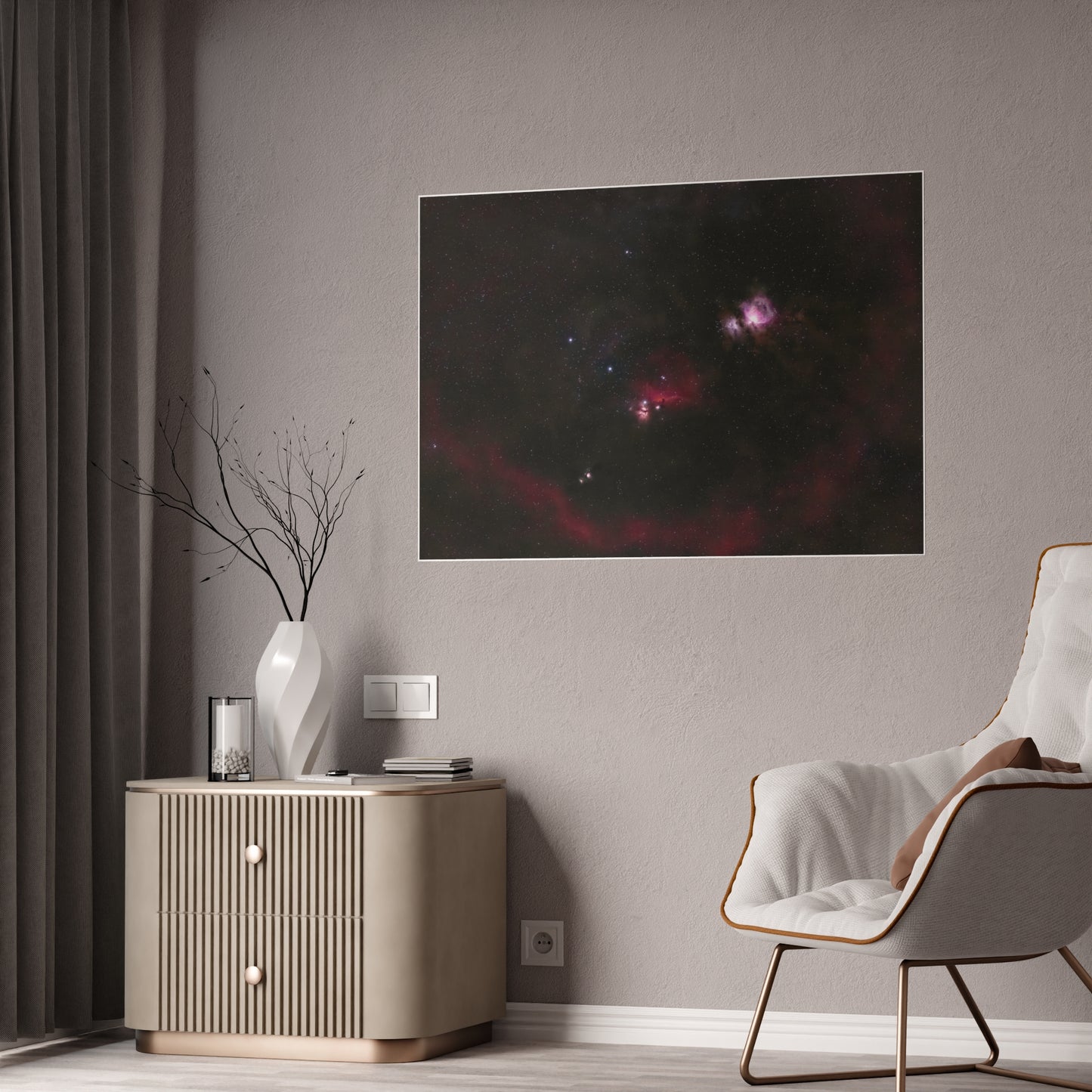 Orion Constellation Glass-Covered Poster (Glossy) | Space Wall Art for Home Decor