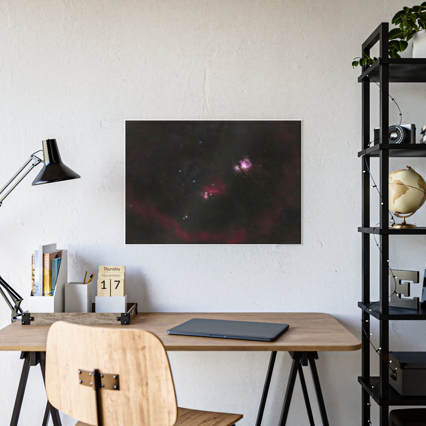 Orion Constellation Glass-Covered Poster (Glossy) | Space Wall Art for Home Decor