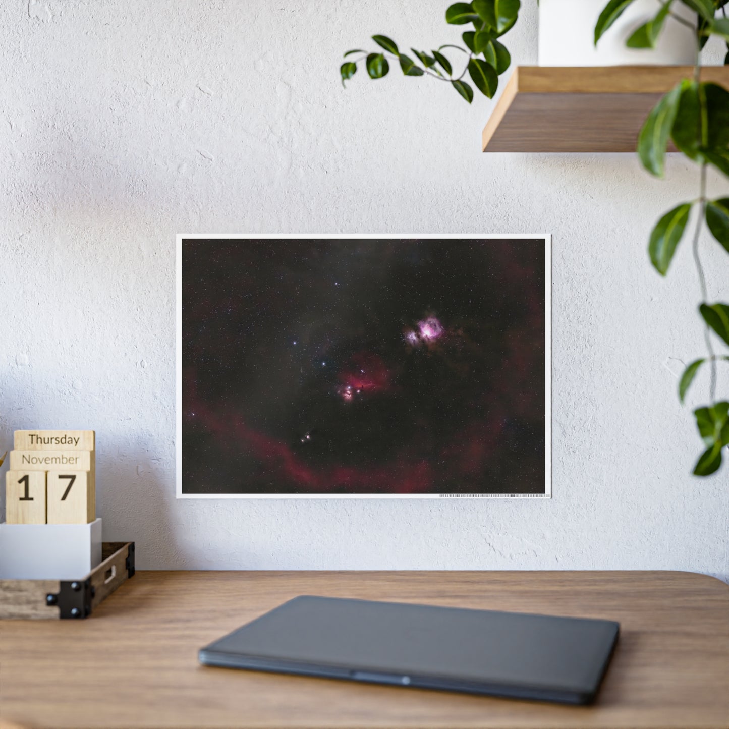 Orion Constellation Glass-Covered Poster (Glossy) | Space Wall Art for Home Decor