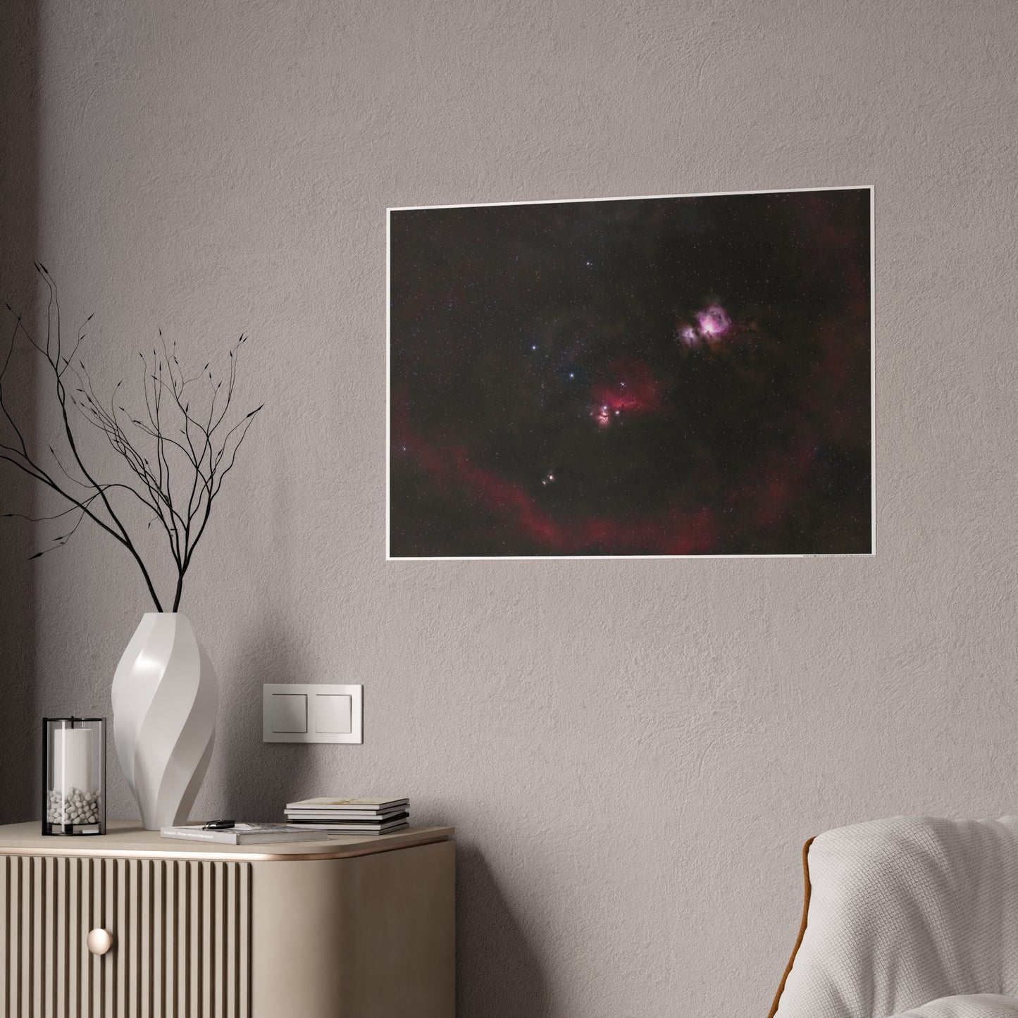 Orion Constellation Glass-Covered Poster (Glossy) | Space Wall Art for Home Decor