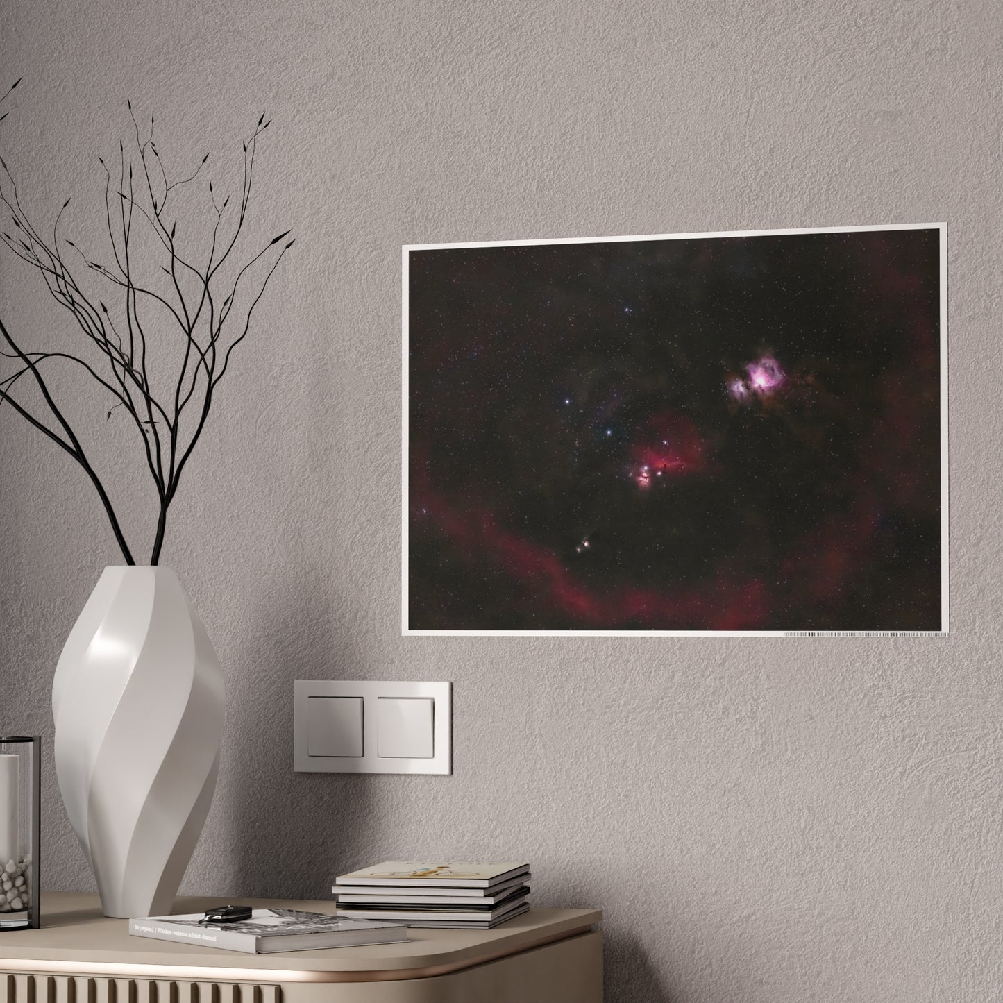 Orion Constellation Glass-Covered Poster (Glossy) | Space Wall Art for Home Decor