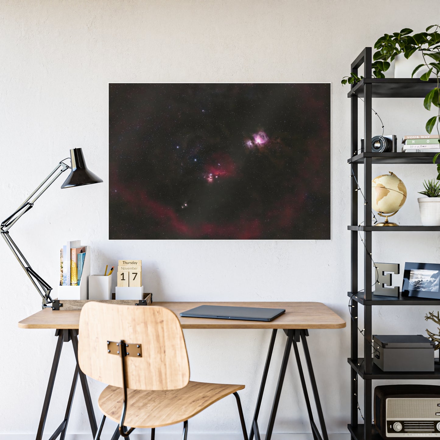 Orion Constellation Glass-Covered Poster (Glossy) | Space Wall Art for Home Decor